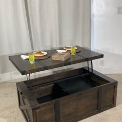 Lift Top Coffee Table With Storage & Serving Tray