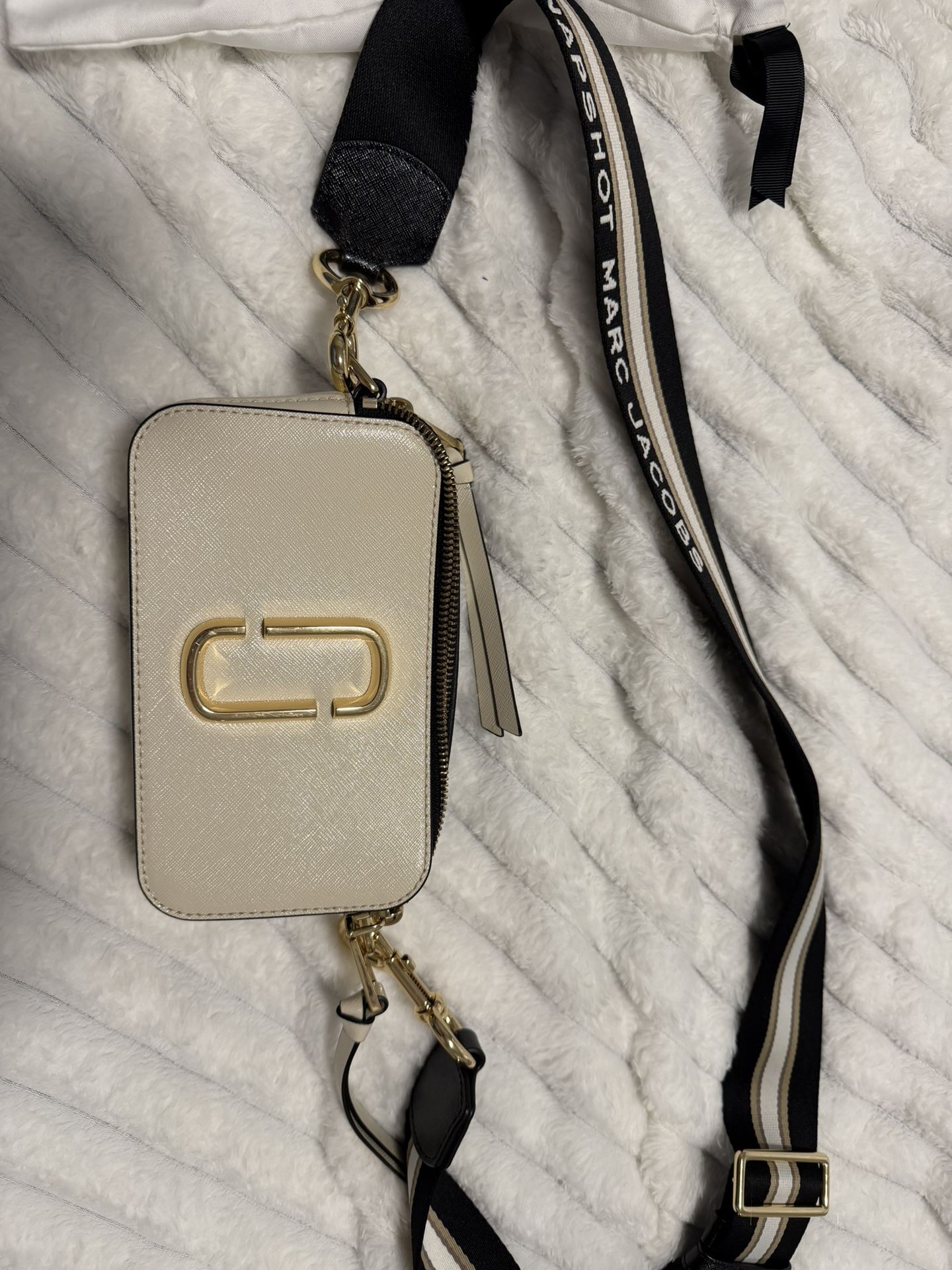 Marc Jacobs Beige Crossbody with Gold Hardware