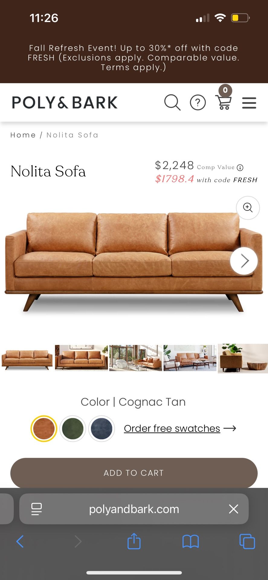 Brown Leather Couch