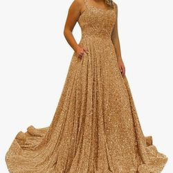 Gold Color Dress