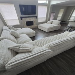 Oversized Sectional With A Oversized Chair 