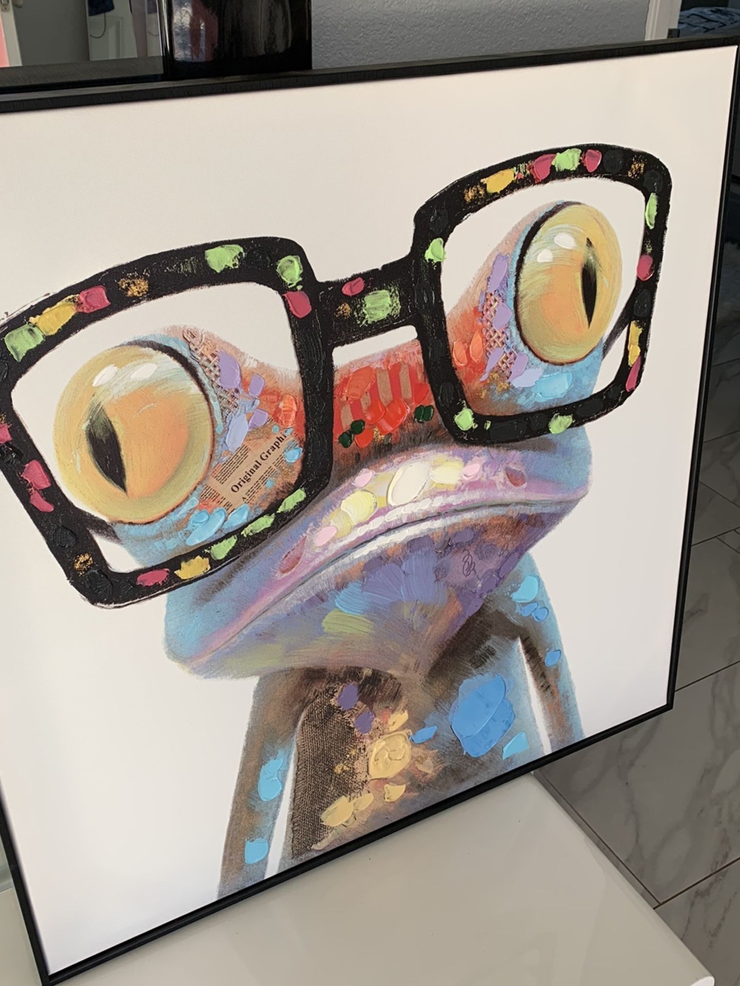 Modern Frog Oil Pintes Canvas New