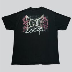 Tapout Locos vintage UFC black y2k t shirt Size XL 