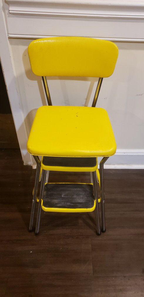 Yellow Ladder Chair Vintage 70s 