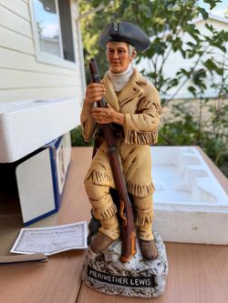 Vintage Americana Porcelain Meriwether Lewis Figurine / Decanter with Box & COA