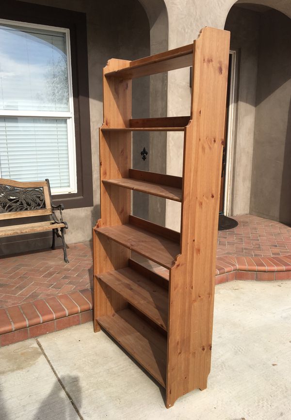 Ikea Leksvik Bookcase Antique Pine 6 Shelves For Sale In