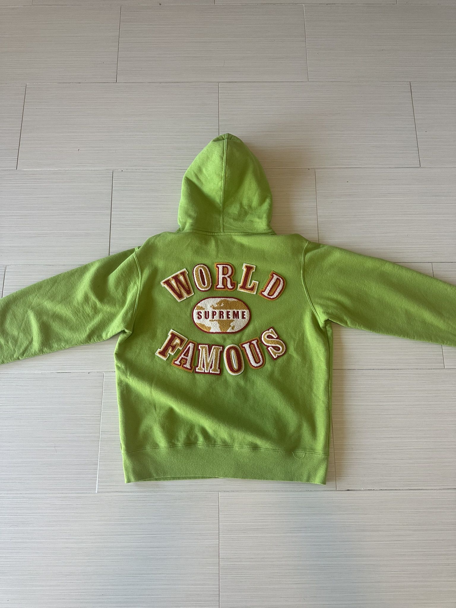 Supreme World Famous Zip Up Hooded Sweatshirt Size M