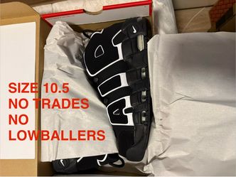 Nike Air More Uptempo Black White Size 10.5