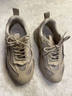 Steve Madden Tan Chunky Sneakers with Mesh Upper