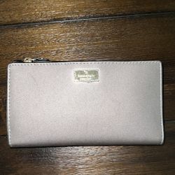 Kate Spade Silver Black Leather Wallet