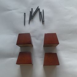 Furniture Legs Feet Wood Sofa Couch 4 Legs Plus Screws 