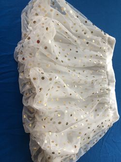 4T skirt Healthtex beige with gold