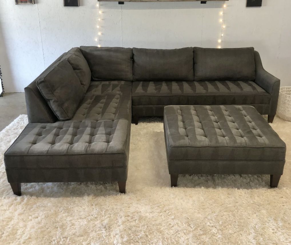 Dark Grey Sectional With Chaise