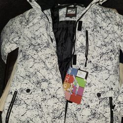 New Unisex Arctic Queen Waterproof Snow Ski Coat Jacket Sz M
