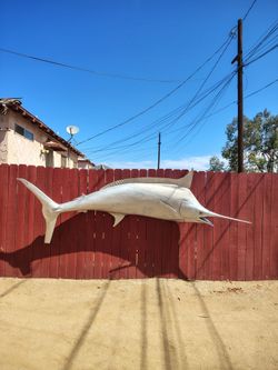 Vintage 147" (12'3") Fiberglass Swordfish Replica – Large Wall Mount Fish