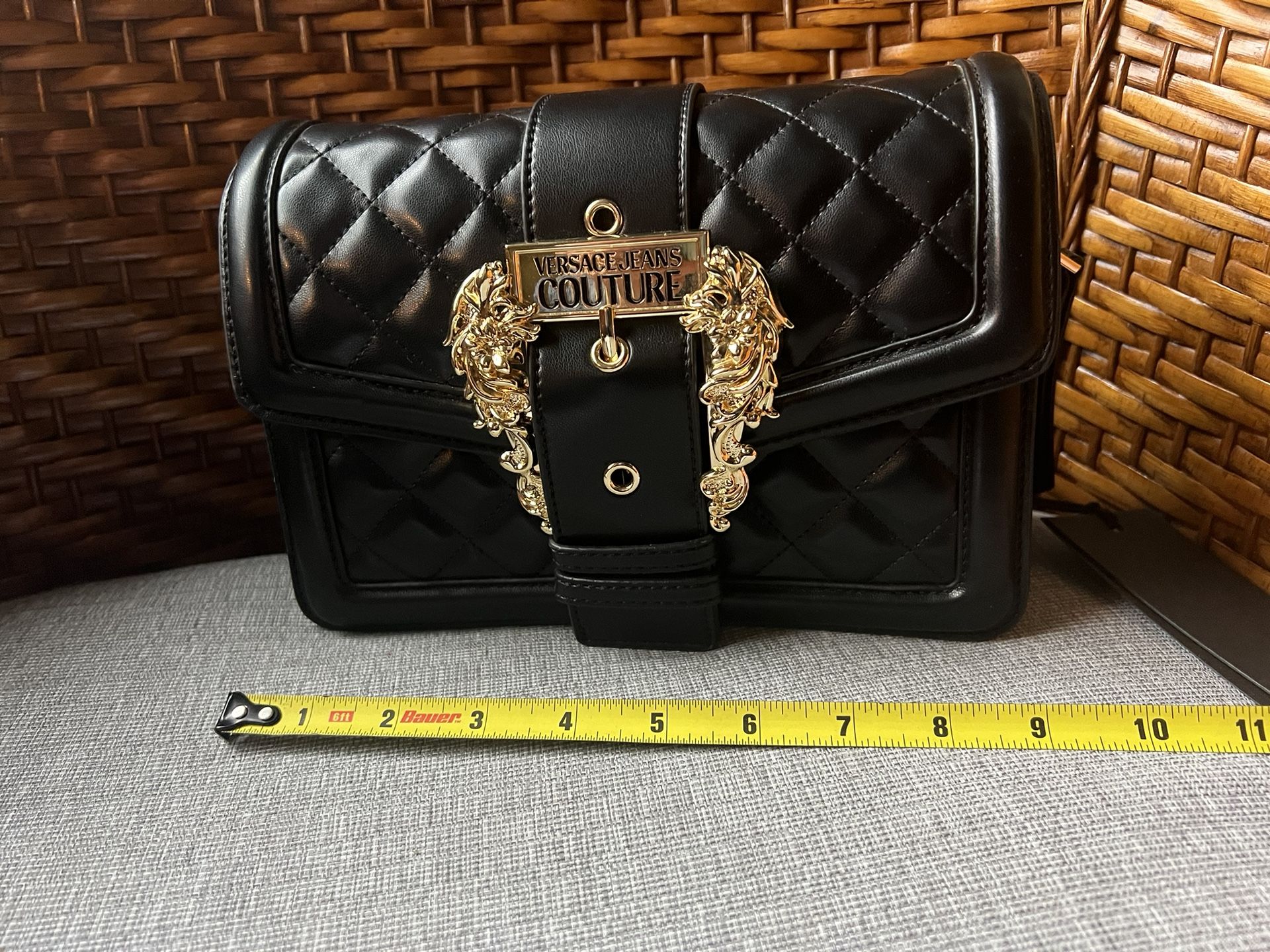 New VERSACE JEANS PURSE with Strap, carry bag, and tag 