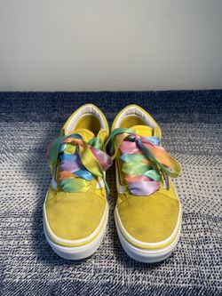 VANS Yellow RAINBOW “Used” Size 1.5 Kids ($25)