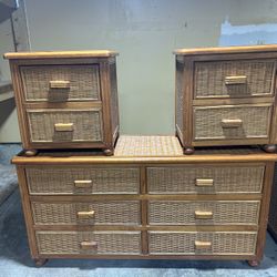  “Black Friday” Light Wash Wicker Dresser