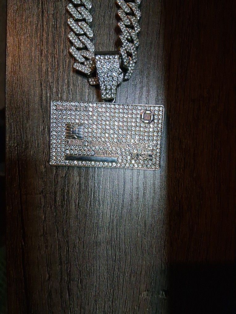Card Pendant With Chain