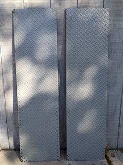 (2) Heavy Duty Tread/Checker/Diamond Steel Plates