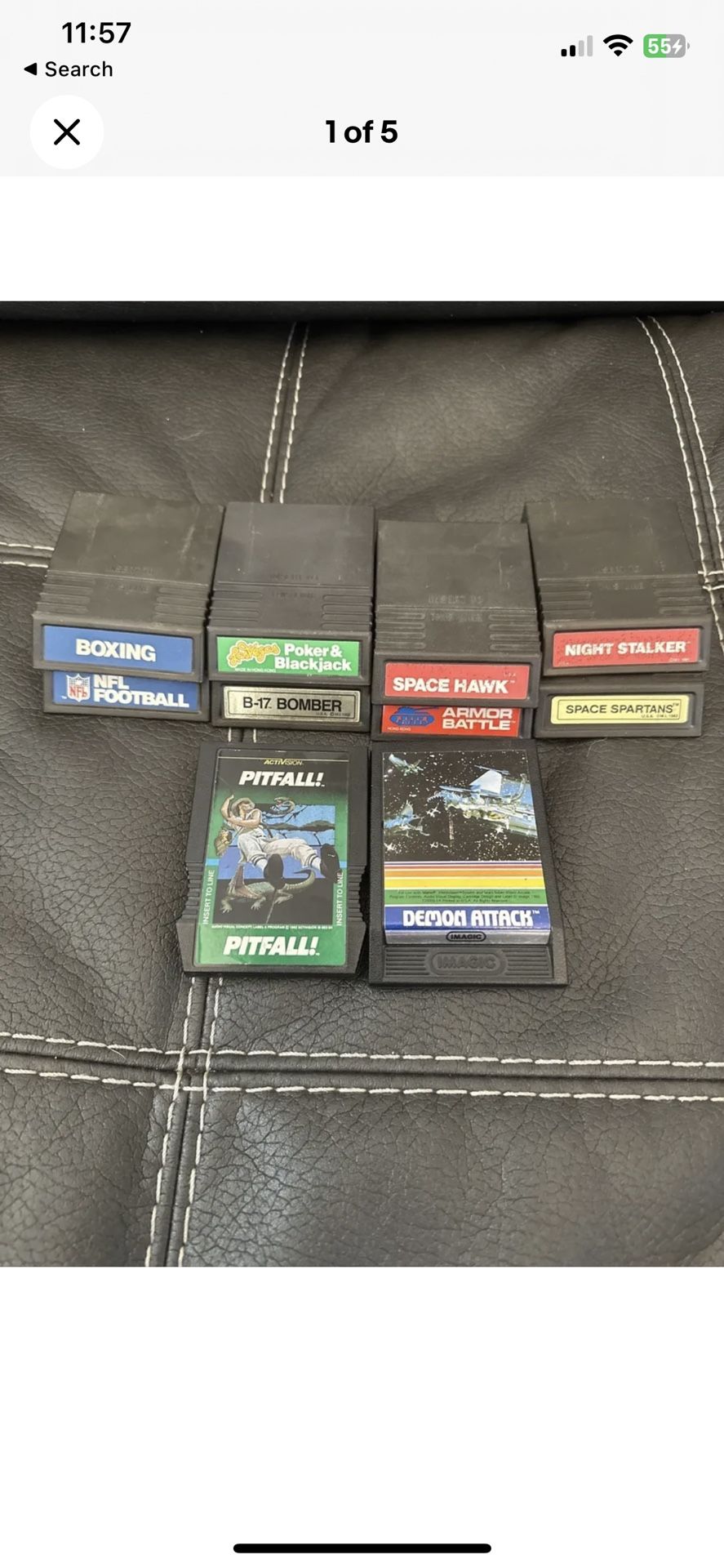 Mattel Intellivision 10 Game Cartridge Lot, Untested AS-IS