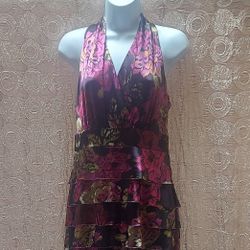 Short/Over the Knee Floral Coctail Dress! 