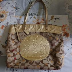 Original Large COACH Tote with Hearts GORGEOUS BAG!
