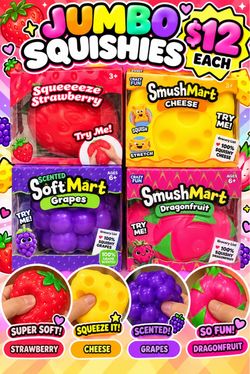 Jumbo fruit squishies
