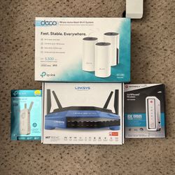 Internet Mesh WiFi, Router, Modem And Extender Package