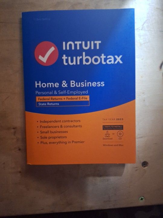 Brand New Sealed Turbo Tax Home And Business 2023 (Orange)