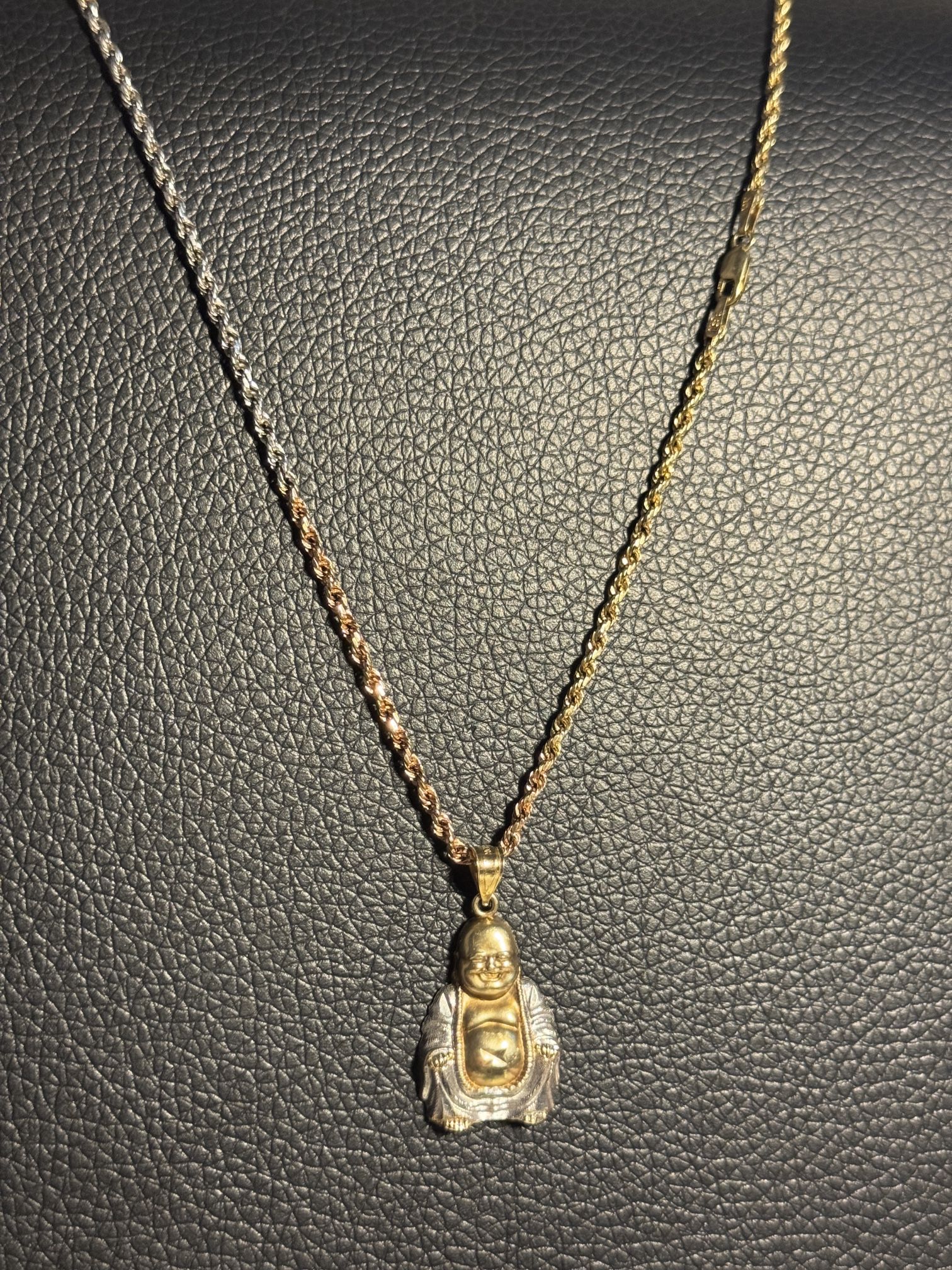 14k gold 3 tone rope chain