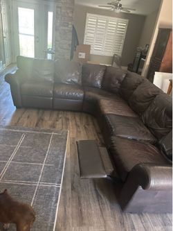 Leather couch/sectional