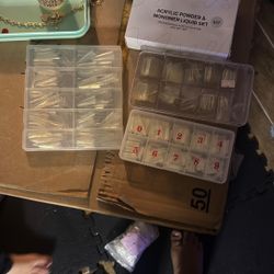 Nail Tips All Kinds With Acrylic Set (new)