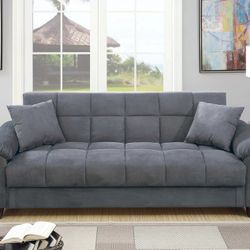 Brand New Grey Adjustable Sofa Storage Sleeper 