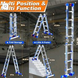 Multi Position & Functional Telescoping ladder