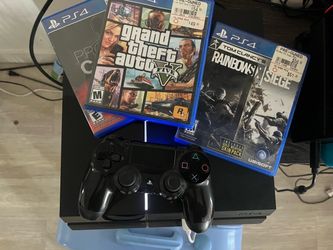 PS4 Console with Controller and 3 Games
