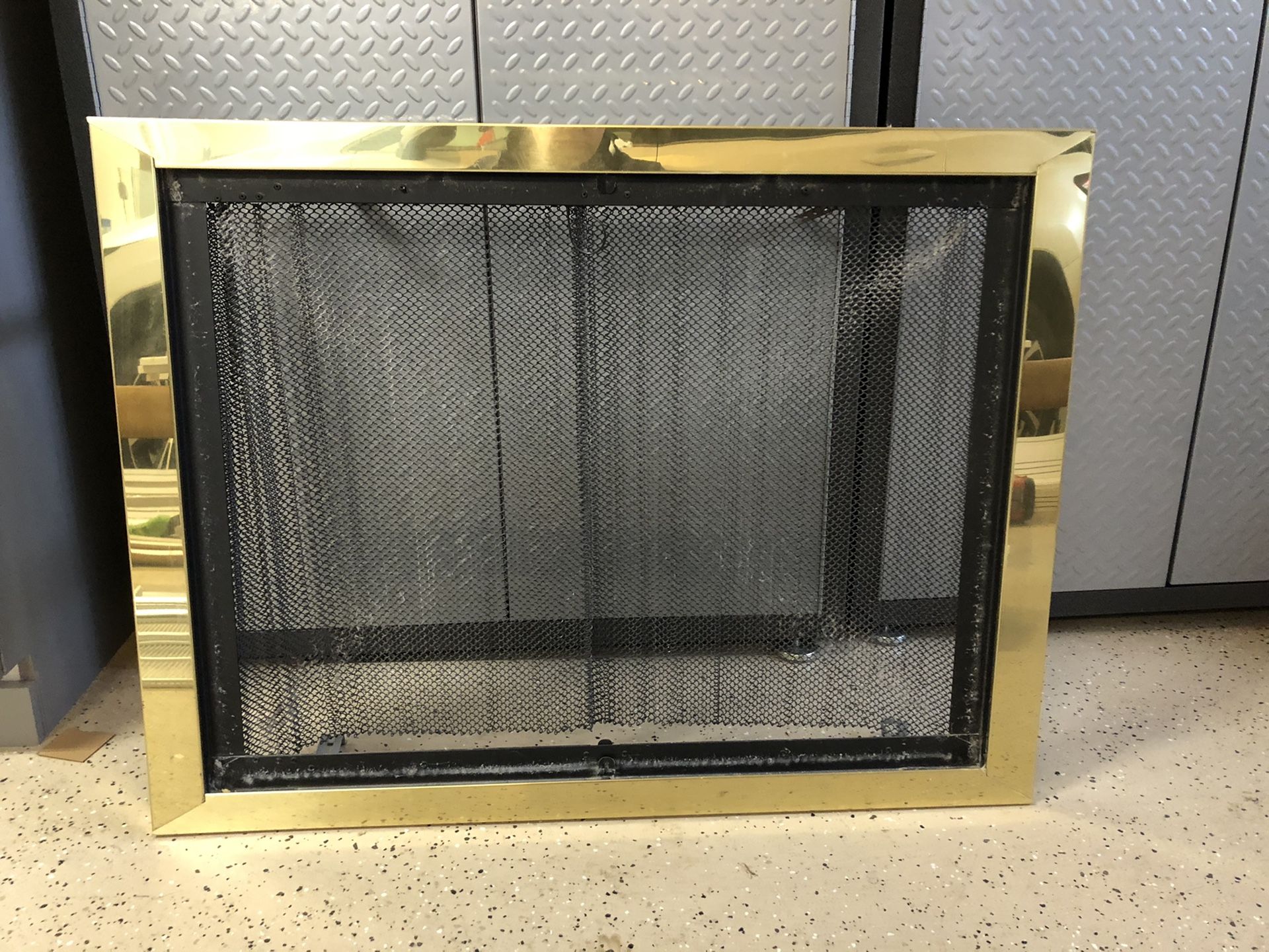 Free Fireplace Face Plate / Mesh Sliding Door