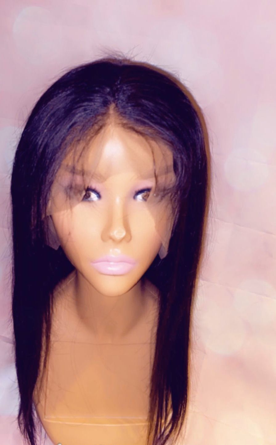 Silky Straight Brazilian Lacefront Wig 100% Human Hair