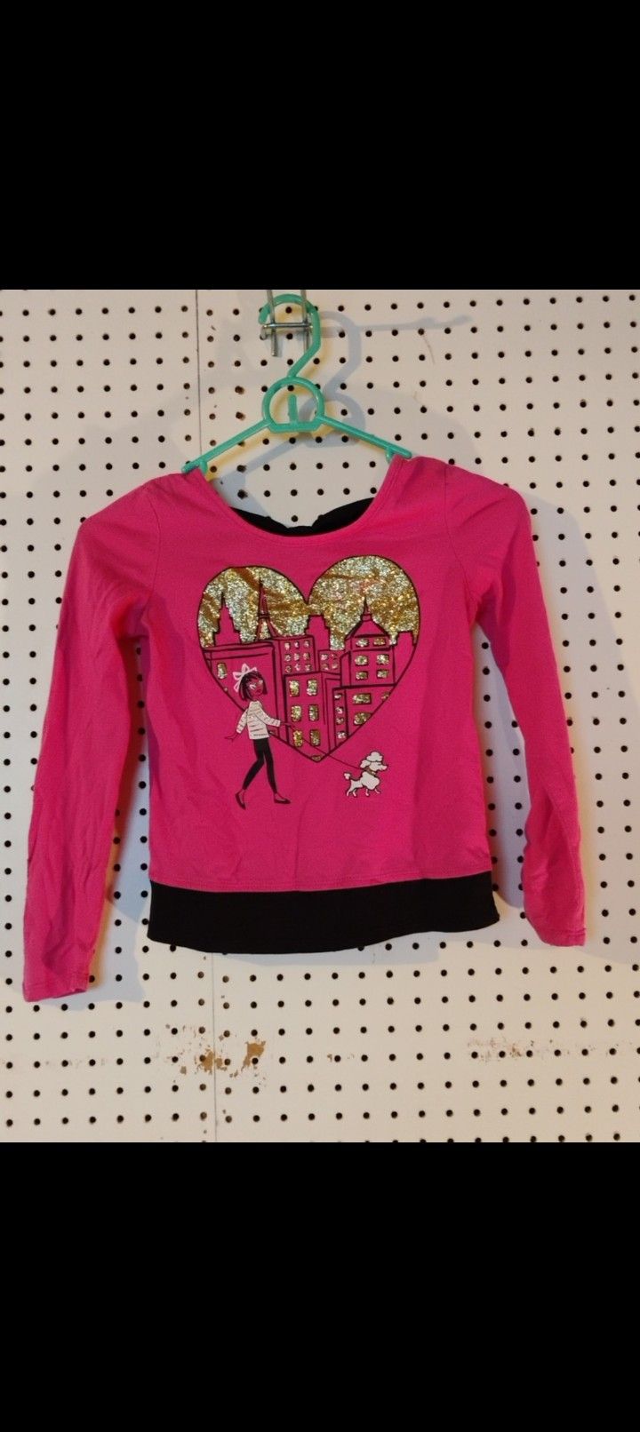 CRB Girls Long Sleeve Hot Pink Size Small 7/8 Shirt