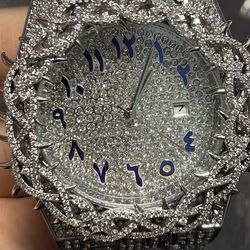 Iced Out "Thorns" Watch - Arabic Dial - Fully Flooded 💎