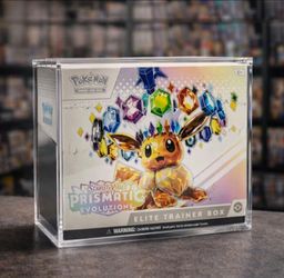 POKEMON CRYSTAL-CLEAR ACRYLIC DISPLAY CASES for "ETBs"