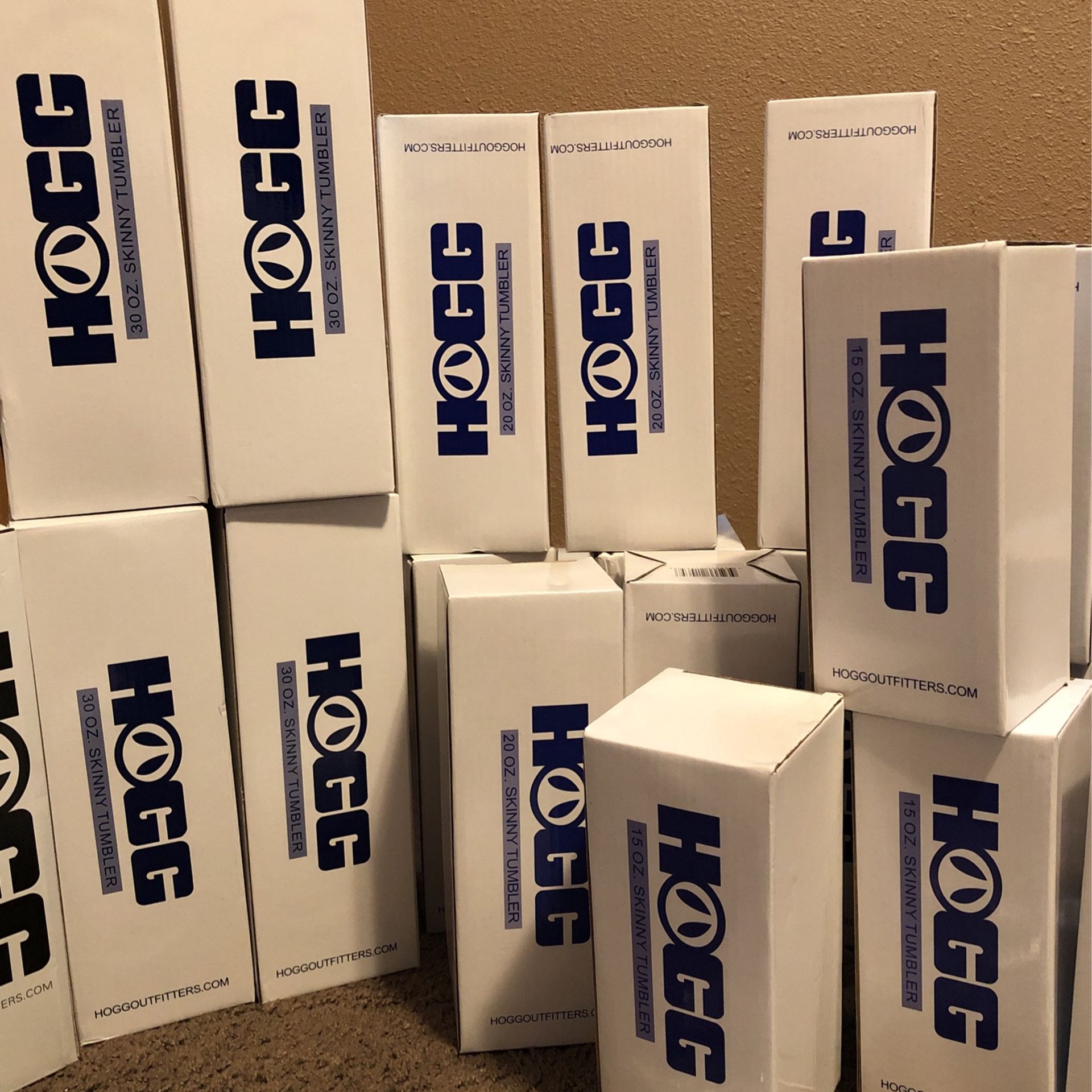 Box Of Hogg Brand Stainless Steel Cups