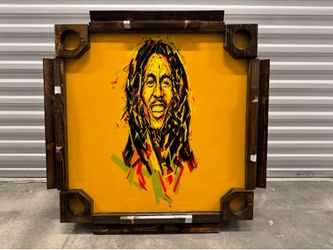 Custom Handcrafted Bob Marley Carrom Board – Unique Artisan Wooden Game Table