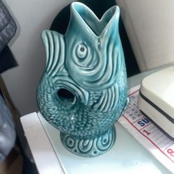 Vintage ceramic fish vase