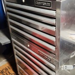 Craftsman stainless steel tool box with over 300 Craftsman tools