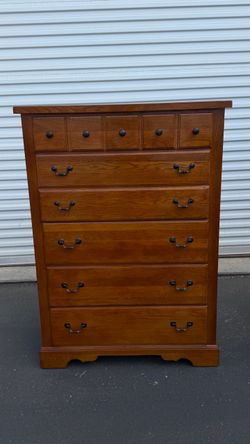 Tall all wood retro dresser