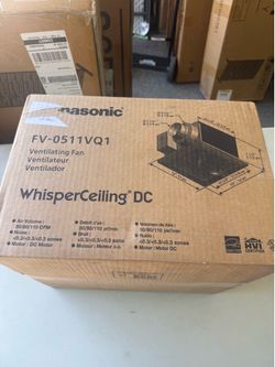 Panasonic WhisperCeiling DC Fan, with Pick-A-Flow Speed Selector 50, 80 or 110 CFM and Flex-Z Fast Installation Bracket