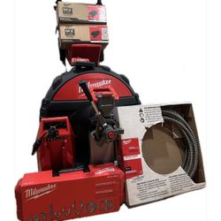 Milwaukee MX FUEL Lithium-Ion Cordless Sewer Drum Drain Cleaner Snake Machine w/ 2x Batteries Charger Heads and Cable  $2799