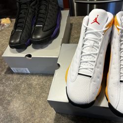 Attention Purple 13 Gold Del Sol Jordan’s 13 Combo Pack with Receipts