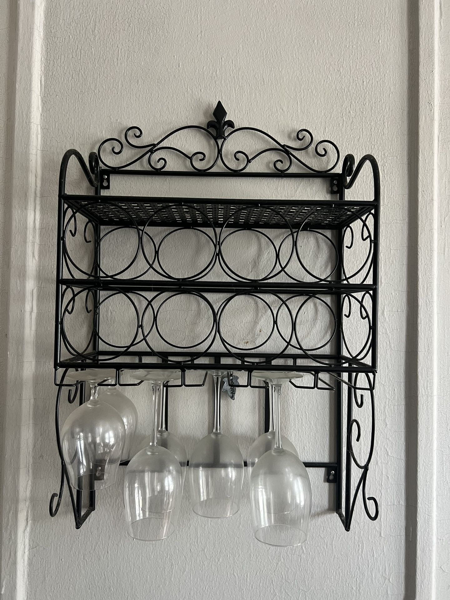 Wine Rack & Glasses